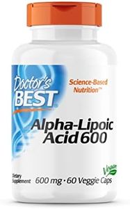 Doctor's Best, Alpha Lipoic Acid (Ácido Alfa-Lipoico), 600mg Depot, Dosis para 2 Días, 60 Cápsulas veganas, Altamente Dosificadas, Probadas en Laboratorio, No GMO, Sin Gluten