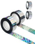 2 Rolls 328 FT Bird Scare Type Ribbon, Deterrent Visual Audible Reflective Tape to Keep Away Birds, Holographic Eco-Friendly Double Sided Flash Tape for Outdoor, Garden, Balcony