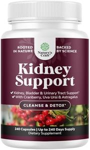 Kidney Support Cranberry Supplement for Women and Men - High Strength Kidney Cleanse Detox & Repair Formula with Stinging Nettle and Astragalus for Bladder Health - Non-GMO Halal Vegan