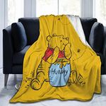 Winnie Blanket Soft Cozy Throw Blankets Flannel Blanket for Bed Couch Living Room 50 X 40 Inch