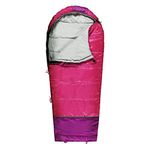 REDCAMP Kids Sleeping Bag, 3-4 Season Childrens Sleeping Bags for Warm or Cold Weather, Ideal for Camping Hiking Backpacking Traveling Outdoors, Rose Red 2.4lbs