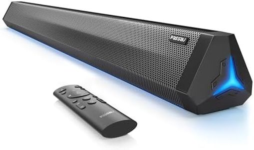 Passau Sound Bar 35 Inch Soundbar for Smart TV Speaker with Bluetooth 5.3 Opt/USB/AUX Connectivity, LED Display, 3 DSP Mode TV Sound Bars for Home Theater Audio PC Gaming Projector