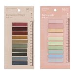 Miramar Sticky Tabs 20 Colors Morandi Color Sticky 400pcs Index Tabs Sticky Notes for Notebook, Books, PET Material Page Tabs Sticky Flags File Index Tabs Office Stationery