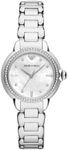 Emporio Armani Women's Three-Hand Silver Stainless Steel Bracelet Watch (Model: AR11596)