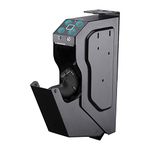 Biometric Gun Safe Box Mounted Handgun Safes for Pistols Quick Quick Access Pistol Sentry Sentry Handgun Safe for Nightstand Safety Device Fingerprint Biometric Smart Keypad Password Key Lock