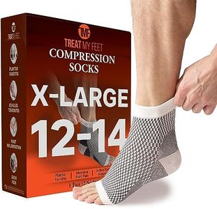 Treat My Feet Plantar Fasciitis Socks Foot Sleeve & Compression Socks: Plantar Fasciitis Relief - Ankle & Arch Support & Women - Fit Guaranteed XL