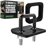 Rhino USA Hitch Tightener Anti Rattle Clamp with Silencer Pad (for 2.5 inch Hitches) Heavy Duty Steel Trailer Hitch Stabilizer - Weatherproof Protective Anti-Rust Silencer for Receiver