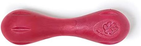 WEST PAW Zogoflex Hurley Dog Bone Chew Toy – Floatable Pet Toys for Aggressive Chewers, Catch, Fetch – Bright-Colored Bones for Dogs – Recyclable, Dishwasher-Safe, Non-Toxic, Small 6", Ruby Red