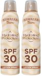 Hawaiian Tropic - Hydrating Protection Sunscreen Spray, Water Resistant SPF 30 UVA + UVB Protection Sun Block, Tropical Scent Sun Lotion, 177 ml (Pack of 2)