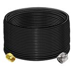 TUOLNK SMA to N Coax Cable RG58 65.6 feet (20M) Low Loss WiFi Antenna Extension Cable Black SMA Male to N Male Coaxial Cable 50ohm for 3G 4G LTE Antenna Ham Radio