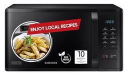 Samsung 23 L Solo Microwave Oven (MS23A3513AK/TL, Black, Auto Cook Programs, Child Safety Lock, Memory Feature, Deodorization, Ceramic Enamel Cavity with 10 year warranty)