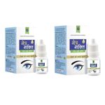 Vedalex Netra Shakti Herbal Eye Drops 16 ml Pack of 2 | Contains - Gulab , Aloevera , Daruhaldi , Bhringraj , Tulsi , Punernava , Triphala ,Tankan , Kapoor , Fitkari , Alum potash & Menthol , | For help healthy & strong eye vision