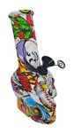 Glass Skull Bong Colourful Designs Hookah Waterpipe (SM2946) (Comic)