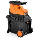 DOVAMAN GT10 Wood Shredder, 2500W Brushless Motor, Low Noise, 8-Tooth Roller Blade, Adjustable Clearance, Shreds Dry Branches up to 40mm, 55L Box, Garden Shredder w/Overload Protection
