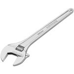 MAXPOWER Adjustable Wrench 18 inch, Cr-V Steel Spanner, Metric & SAE Scales