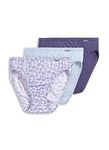Jockey Women's Underwear Elance French Cut - 3 Pack, Midnight Iris/Bouquet Bloom/Frothy Blue, 6