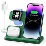 JARGOU 3 in 1 Charging Station for Apple Wireless Charger for iPhone 16 15 14 13 12 11 X 8 & for Apple Watch Charger Wireless Charging Station for Multiple Devices for AirPods 4 3 Pro