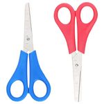 2Pcs Blunt Tip Kids Scissors with cm Scale, Children Safety Scissors for DIY Craft, Kids Scissors for Scrapbooking