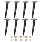 uxcell 8PCS Metal Furniture Leg Replacement Couch Legs Cabinet Feet Black Modern Furniture Legs DIY Sofa Feet with Screws for Cupboard Table (10 Inch)