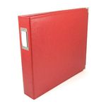 We R Memory Keepers 12x12 Photo Album Red, Protect Memories and Photos, Soft, Acid-Free Leather, Classy Decorative Spine Label, Snag-Free Rings, Includes 5 Page Protectors, Scrapbooking