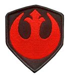 Rebel Alliance Patch Hook and Looped Embroidered Rebel Alliance Shield Jedi Order Applique Patch for Jackets Jeans Jersey Pants