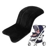 Anulely Baby Pushchair Seat Liners 78 X 35cm Faux Sheepskin Pram Liner Stroller Cushion Breathable Baby Stroller Seat Pad Liners For Most Baby Strollers, Car Seat, Baby Carrier