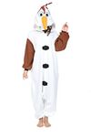 Wanziee Unisex Frozen Olaf Onesie Cartoon Plush Snow Man Costume Anime for Halloween Christmas Kigurumi Animal Cosplay Pajama Party Sleepwear S M L XL (Large) White