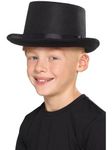 Smiffys Kids Top Hat, Black , Boys Fancy Dress, Child Dress Up Hats