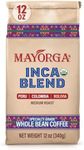 Mayorga Medium Roast Coffee, 12 oz bag - Inca Blend Coffee Roast - Rich & Fresh Organic Coffee - 100% Arabica Whole Coffee Beans - Smooth Sweet Flavor - Specialty Grade, Non-GMO, Direct Trade