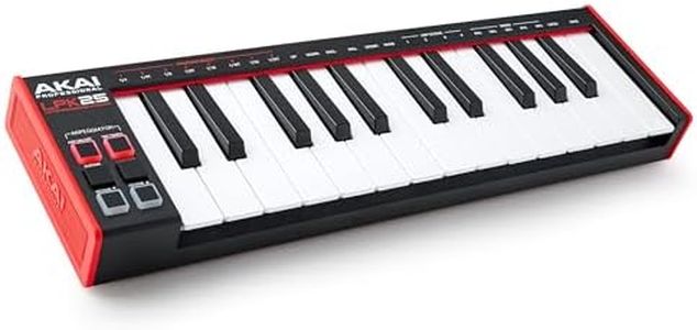 AKAI Professional LPK25 - USB MIDI Keyboard Controller with 25 Responsive Synth Keys for Mac and PC, Arpeggiator and Music Production Software,black