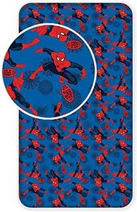 Marvel comic gifts Lenzuolo singolo con angoli, colore: blu/rosso