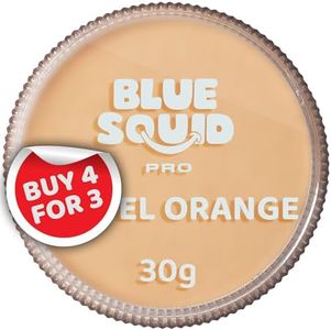 Blue Squid PRO Face Paint - Professional Water Based Single Cake Facepaint & Body Paints - SFX Makeup, Kids Adults Face Painting for Costume, Halloween, Cosplay - Pastel Orange 30g / 1oz
