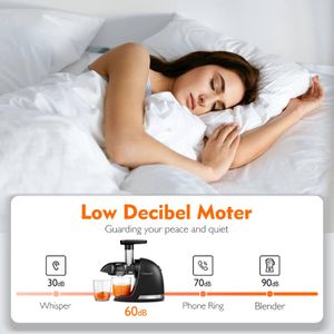 AMZCHEF Cold Press Juicer – Black, Slow Masticating Extractor