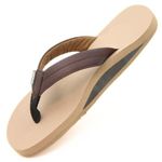 SHAPECRUNCH Arch Support Slippers for Men - Ortho Slippers with MCR Sole to Reduce Pressure on Feet, Joints, and Back (Beige-Brown, UK Footwear Size System, Adult, Men, Numeric, Medium, 10)