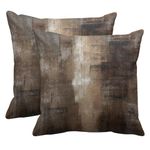 Britimes Throw Pillow Covers Modern Home Art Decor, 20 x 20 Inches Set of 2 Abstract Oil Painting Pillowcases for Bedroom, Living Room, Cushion Couch Sofa, Brown Grey Beige