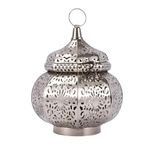 RYLLZ ESSENTIALS Silver Electric Aroma Diffuser | Metal Beautiful electroplated Night Lamp with 2 Bulbs Handcrafted Oil Burner