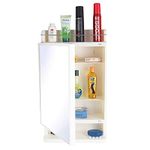 CIPLA PLAST Rich Look Bathroom Cabinet with Mirror | Storage Organiser | Strong Plastic Bathroom Shelves Wall Mounted | Bathroom Accessories | Mirror Cabinet (Made in India) (Ivory)