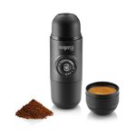WACACO Minipresso GR, Portable Espresso Machine, Compatible Ground Coffee, Small Travel Coffee Maker, Manually Operated from Piston Action