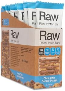 Amazonia Raw Protein Bar Choc Chip Cookie Dough – 10g Plant Protein, Vegan, Gluten-Free, Non-GMO, Clean Ingredients List, 4g Prebiotic Dietary Fiber, Made in Australia, 40g x 10 Pack