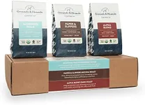 Grounds & Hounds Three Blend Starter Kit - Ground, 100% Organic Coffee Variety Pack, Bulk Ground Coffee, Includes Three 6oz Bags of Our Most Popular Blends