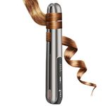 Cordless Hair Straightener and Curling Iron 2 in 1, Portable Mini Flat Iron with Rechargeable, Cordless Curling Iron for Travel, Gold