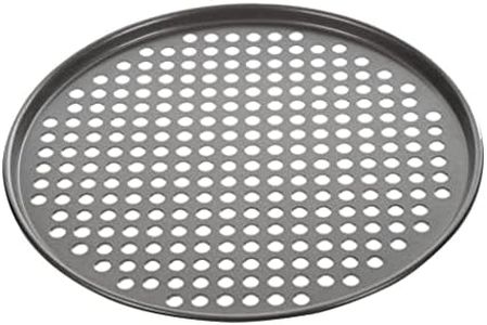MASTERPRO MPHB14 Pizza Crisper, Carbon Steel/Black