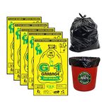 G1 Garbage Bags | Medium Size | Black | Disposable Trash Bags | Waste Dustbin Bags | 54Cm X 48Cm | 19X21 Inches | 150 Pcs