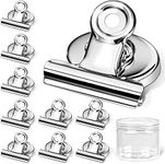 Supvox® Magnetic Clips, 10 Pcs Strong Refrigerator Magnetic Hook Clips with Anti-scratch Sticky Pads Included, Fridge Freezer Magnets Office Whiteboard Paper Photo Magnets for Office School Home