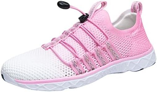DLGJPA Women's Quick Drying Water Shoes Gradient Color for Beach or Water Sports Lightweight Slip On Walking Shoes
