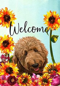 Goldendoodle Apricot - Best of Breed HHS Welcome Garden Flag