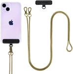 Smartish Phone Lanyard - Case Clinger - Universal iPhone Holder with Detachable Crossbody Shoulder Neck Strap Compatible with all Phone Cases - Gold Snake Chain