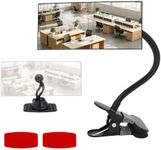 StartFine Clip On Security Mirror Stick-On Office Desk Mirror for Personal Safety Desk Rear View Monitor Computer Cubicle Cabinet Workstation Security Gooseneck (6.69"x2.95" 2 Brackets 1 Framed)
