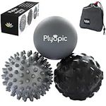 Plyopic Massage Ball Set - For Deep Tissue Muscle Recovery, Myofascial Release, Trigger Point Therapy, Mobility, Plantar Fasciitis Relief - Eliminate Muscle Pain and Tension in Your Back Neck Foot