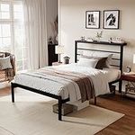 SHA CERLIN Twin Size Bed Frame with